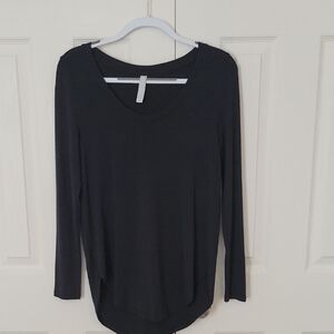 Athleta Charcoal Long Sleeve Tee